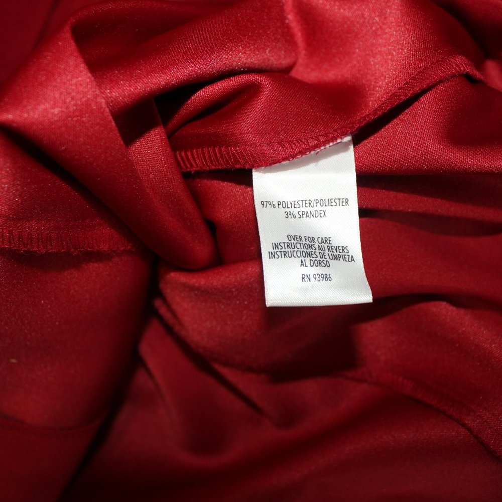 Casual Corner Annex Woman Size 6 Burgundy Red Maxi Dress Sueded Sleeveless - Picture 5 of 7